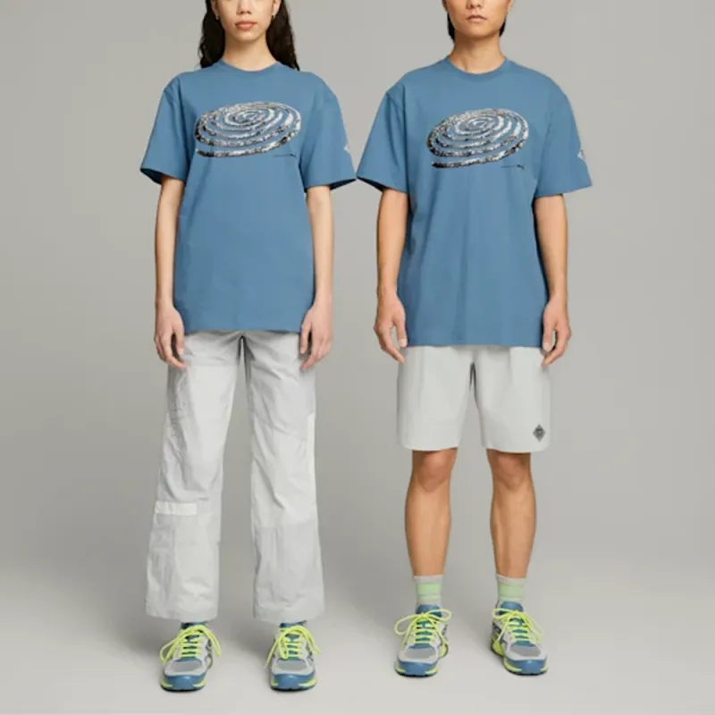 PUMA X P.A.M. Co branded Version T Shirts Unisex Blue-3
