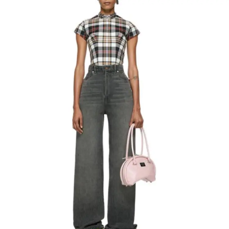 Acne Studios Runway Show Series SS25 Short Sleeved Dress Women's Multicolor-4