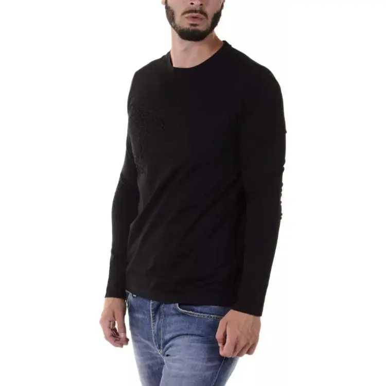 VERSACE Medusa Embroidery Long Sleeved T Shirt-2