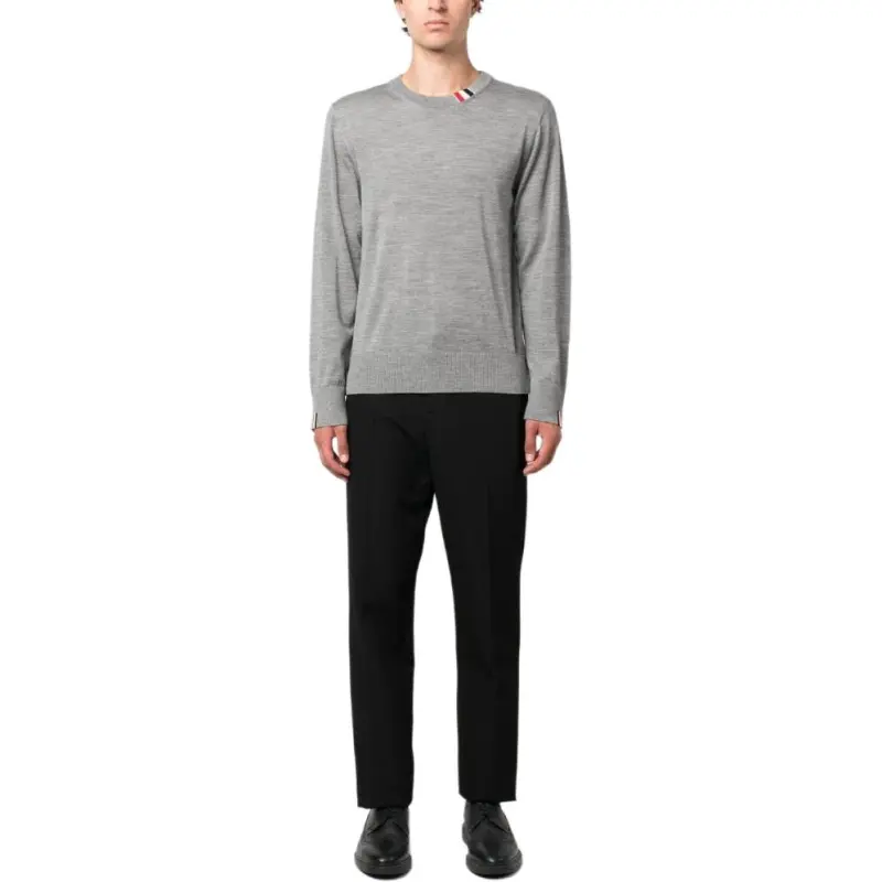 THOM BROWNE Rwb Stripe Detailed Crewneck Jumper-2