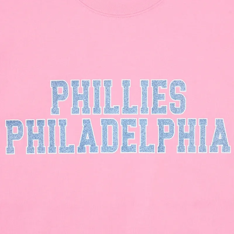 MLB Drop Shoulder Sleeve T-Shirt Unisex Pink-3