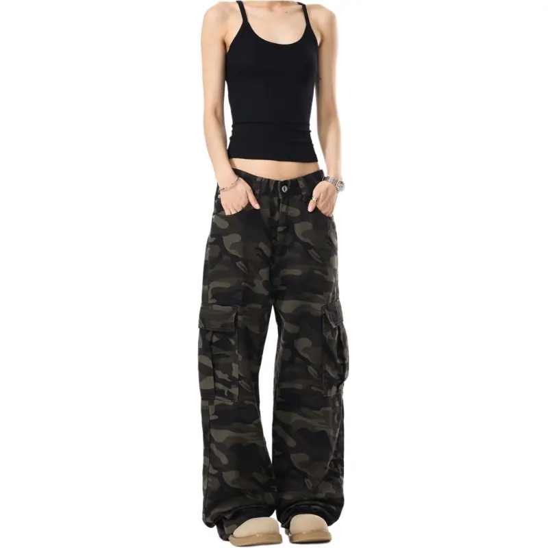 Concubine Zhu Jeans Unisex Camouflage-1