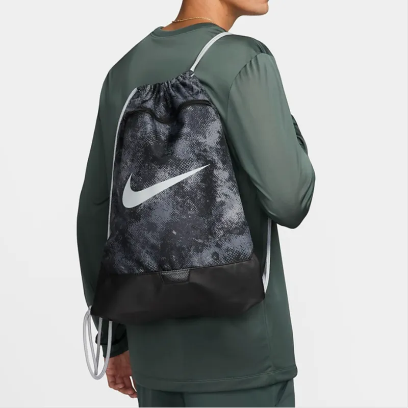 Nike Polyester Backpack Regular Men's Iron Gray & Black-3