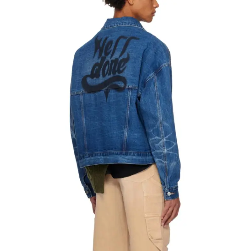 WE11DONE FW22 Denim Jacket Unisex Sky Blue-3