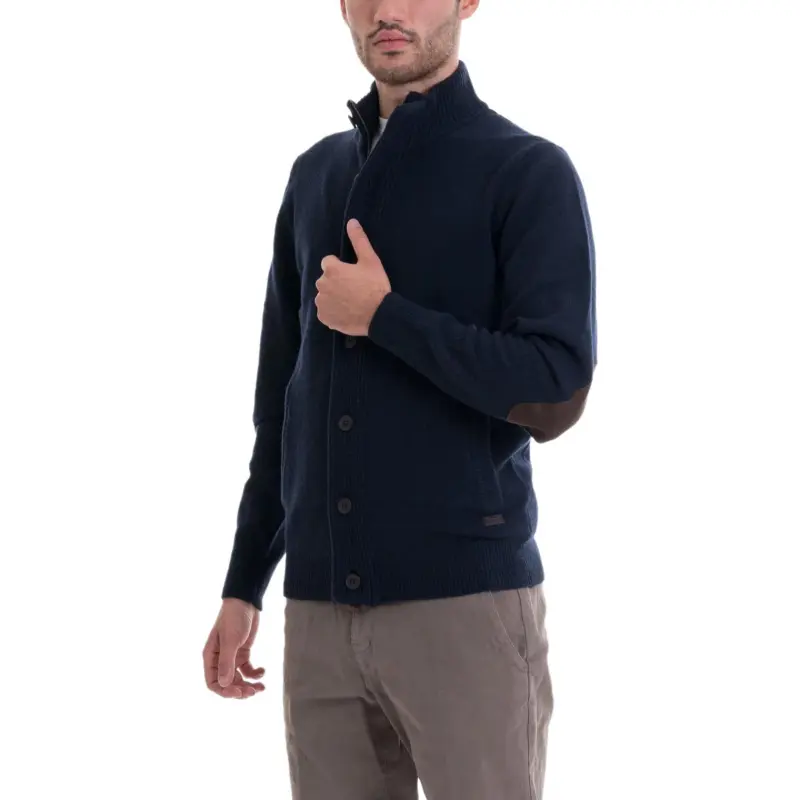 BARBOUR Logo Patch Button-Up Cardigan-2