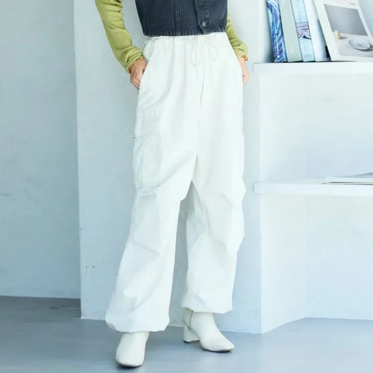 FREAK'S STORE Cargo Pants Women's Gray White-3
