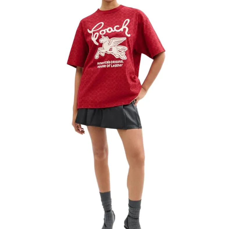 COACH T Shirts Unisex Red-3