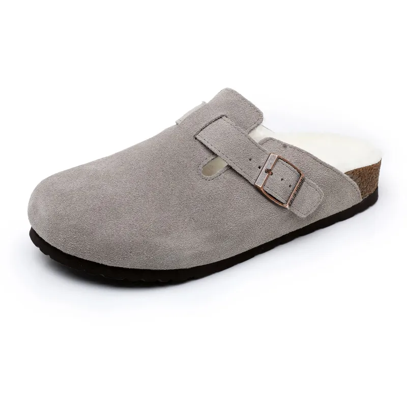 EBLIS HUNGI Cork Sole Slip-Resistant Abrasion-Resistant Wrap-toe Slippers Unisex-30