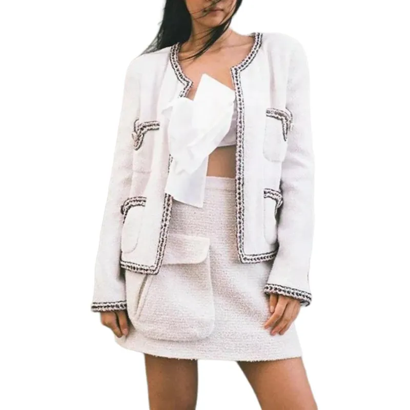 CHANEL Jackets & Coats Women's White-1