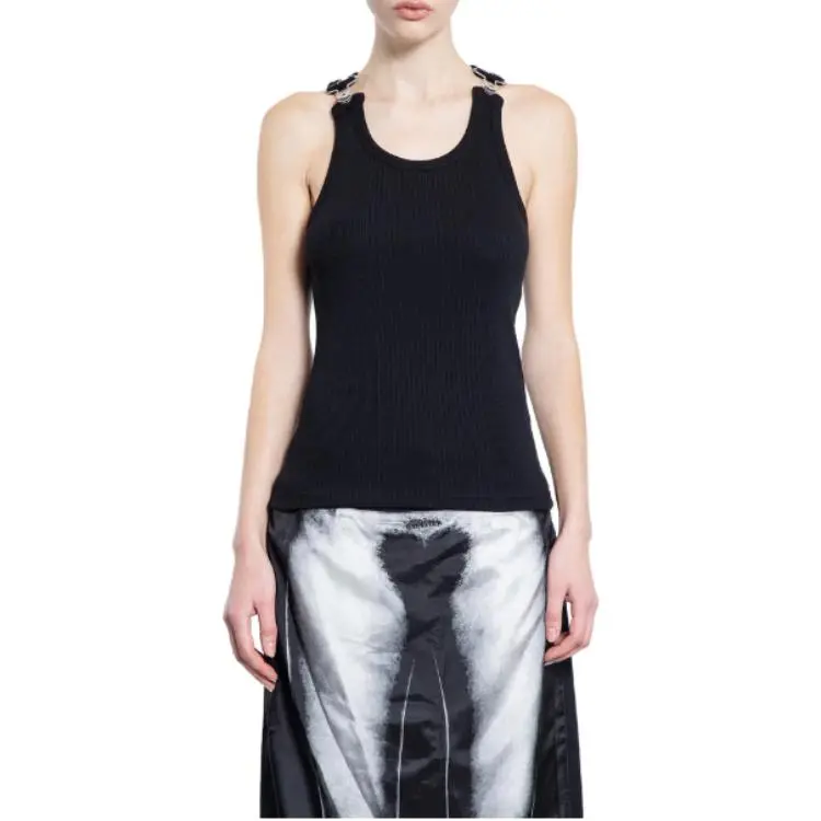 Jean Paul Gaultier Overall Buckles Ribbed Knit Tank Top-2