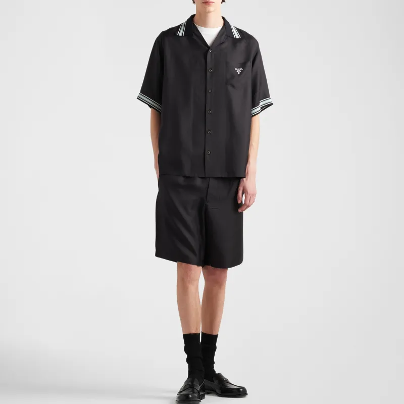 PRADA Elasticated Knee High Shorts-3