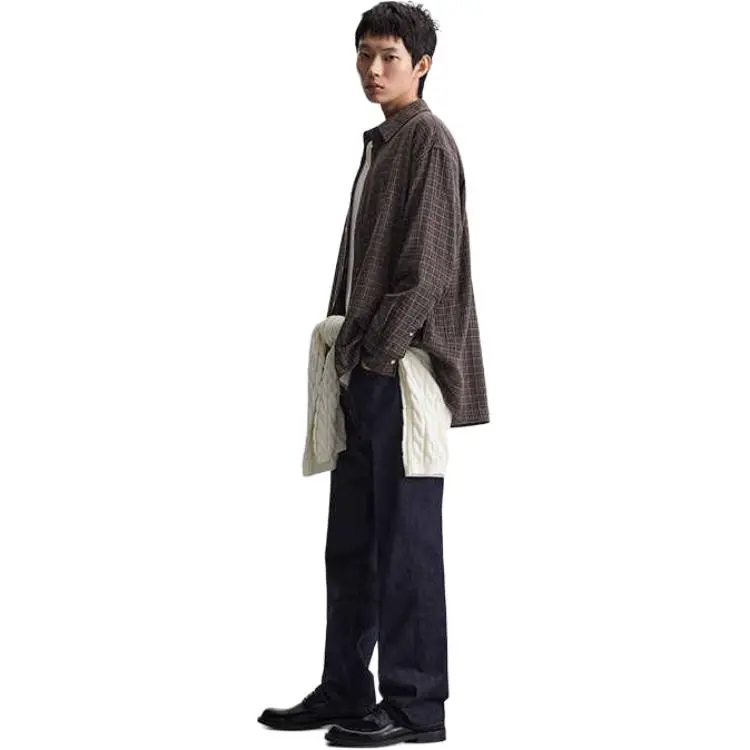 ZARA Shirts Men Brown/White-2