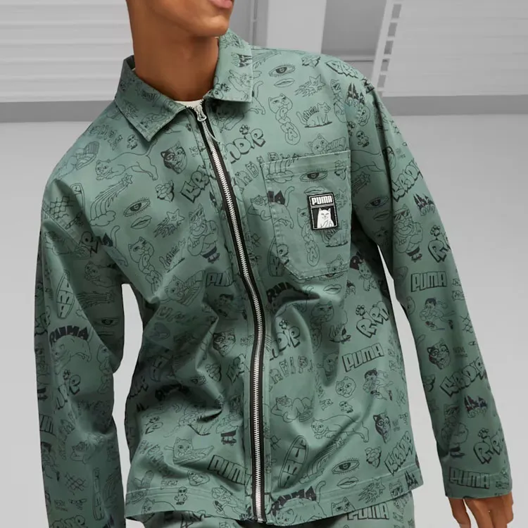 PUMA X RIPNDIP Co-branded Series Jackets Men Eucalyptus-2