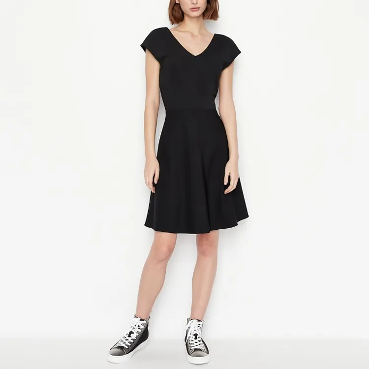 ARMANI EXCHANGE V back Jersey Dress-2