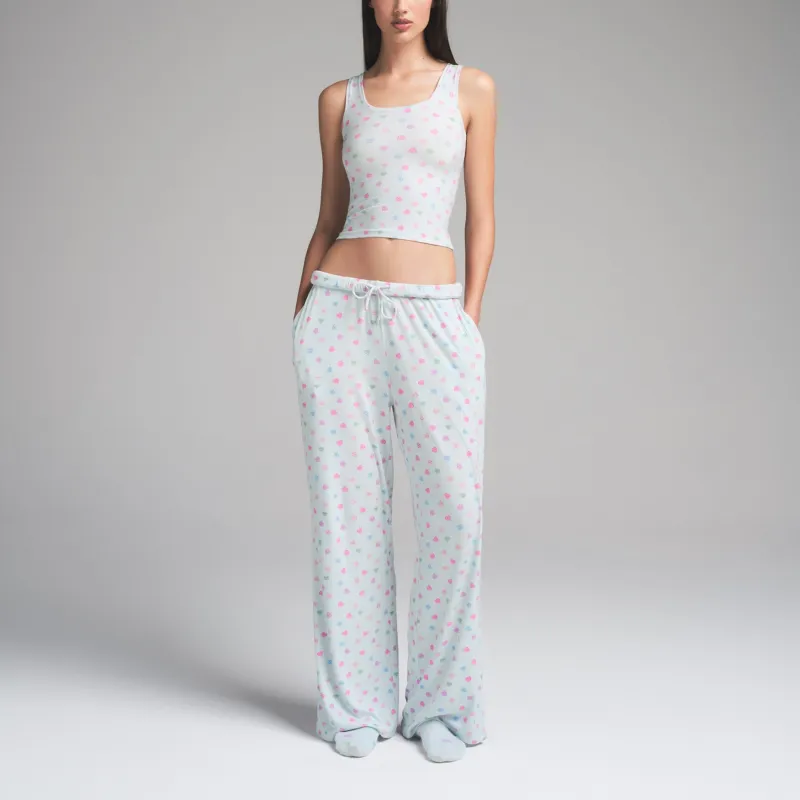 SKIMS Valentine's Day Collection SS25 SOFT LOUNGE LOOSE PANT Casual Pants Women's Cloud Candy Heart Print-1