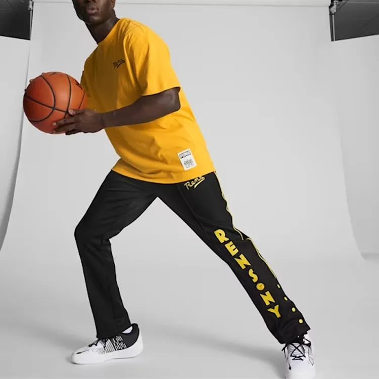PUMA X Black Fives Rens 100 T-Shirts Men Yellow-2