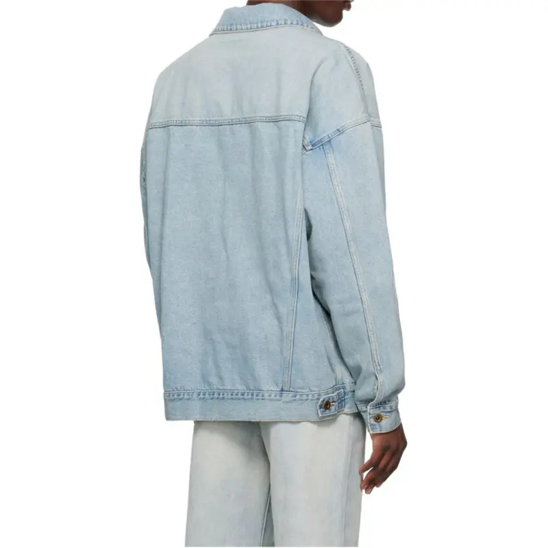 WE11DONE Shearling collar Denim Jacket-4