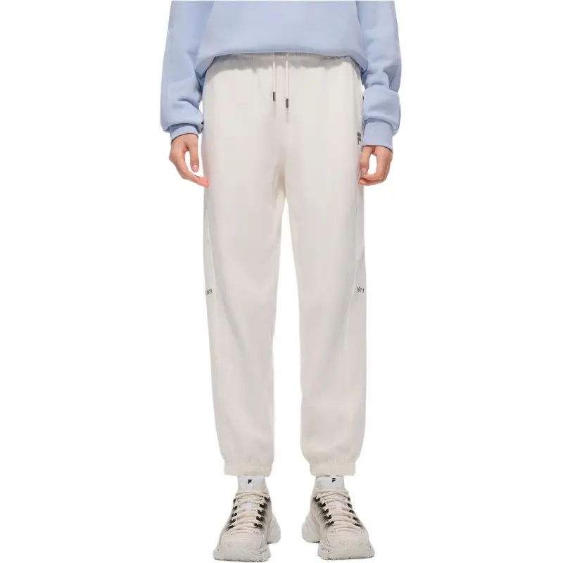 FILA FUSION Knitted Sports Pants Women's Cloud White-2