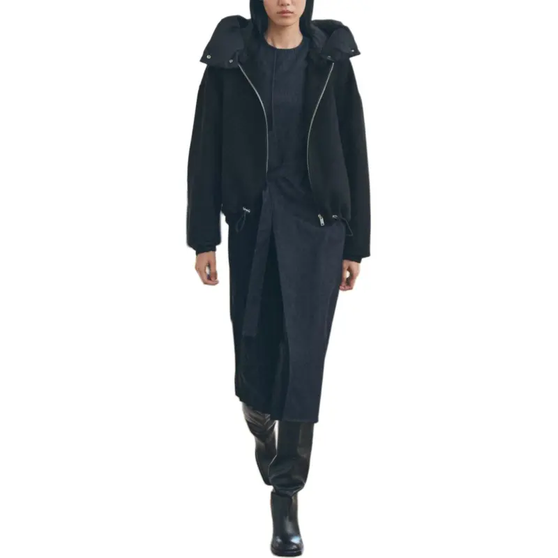 ZARA ZW Series Jackets Coats Women's Black-3