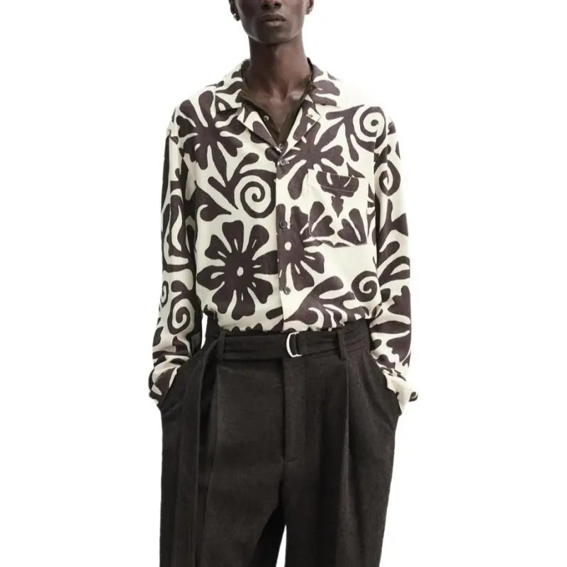 Nanushka X ZARA Nanushka Collaboration Shirts Men Brown-2