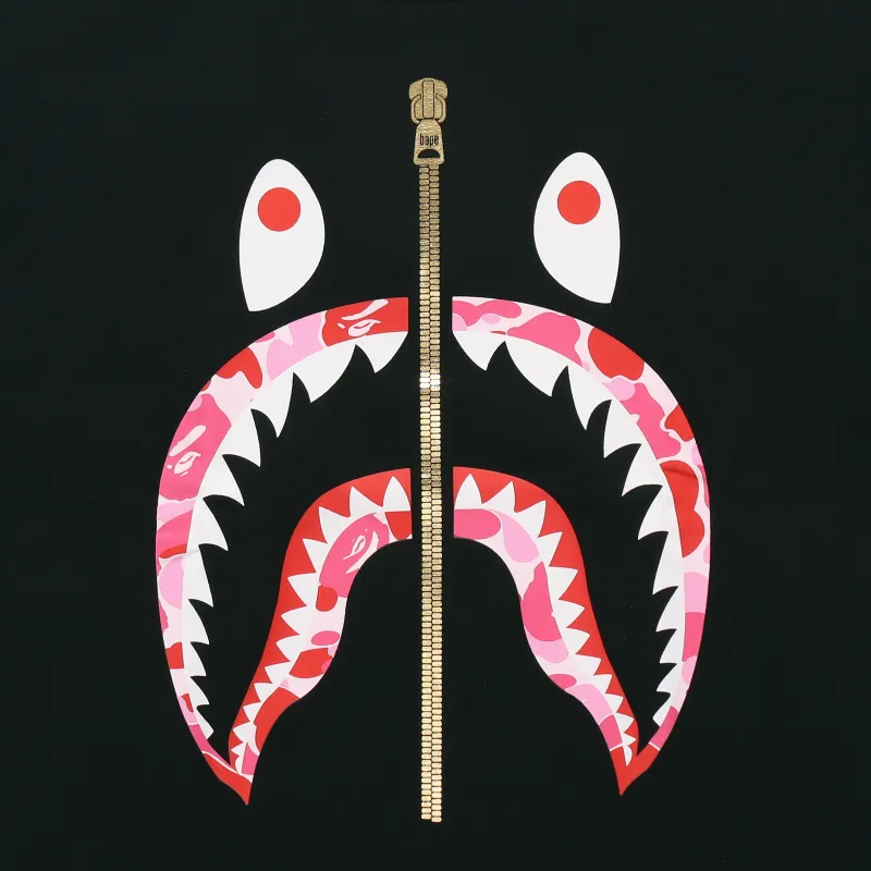 A BATHING APE Abc Gold Zip Shark Tee-1