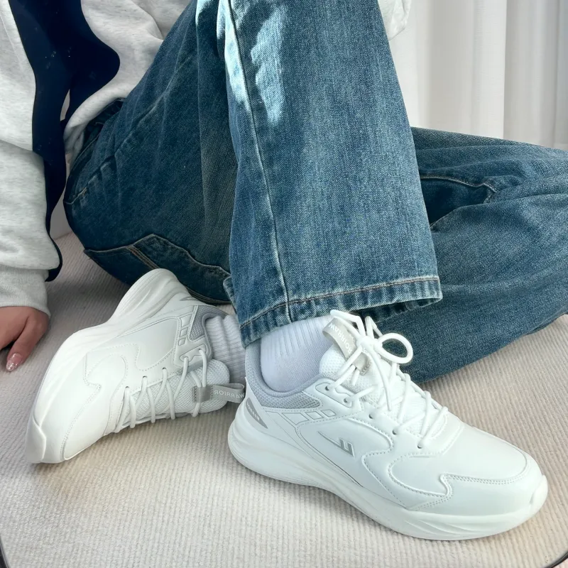 Warrior Shock Absorbing, Non Slip, Wear Resistant, Breathable And Lightweight Low Top Casual Shoes Unisex White Gray-10