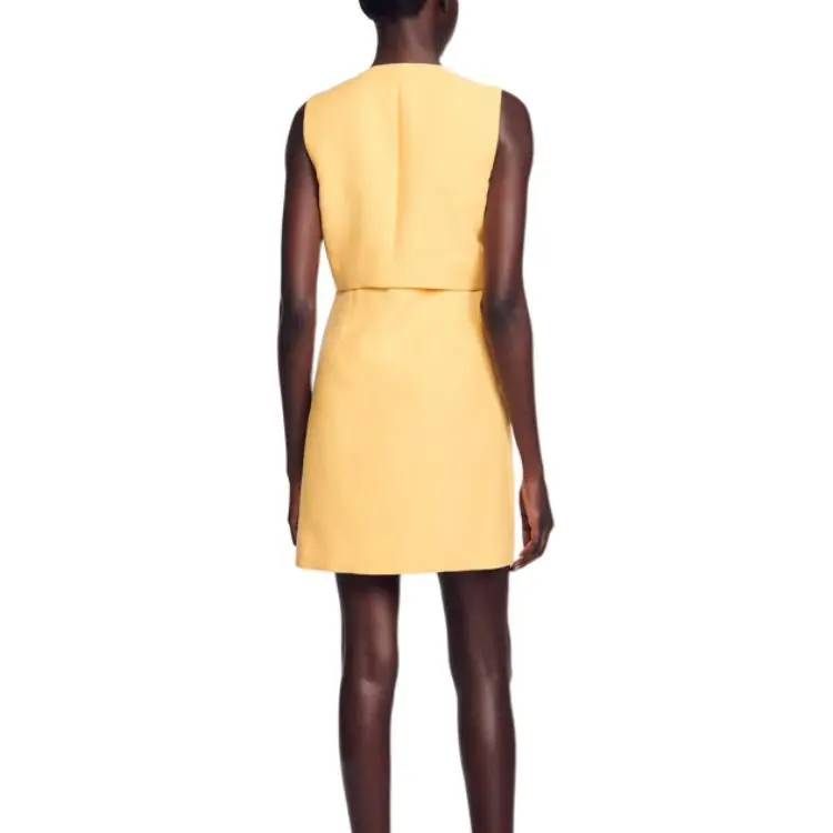 Sandro Sleeveless Dress Women's Yellow-2