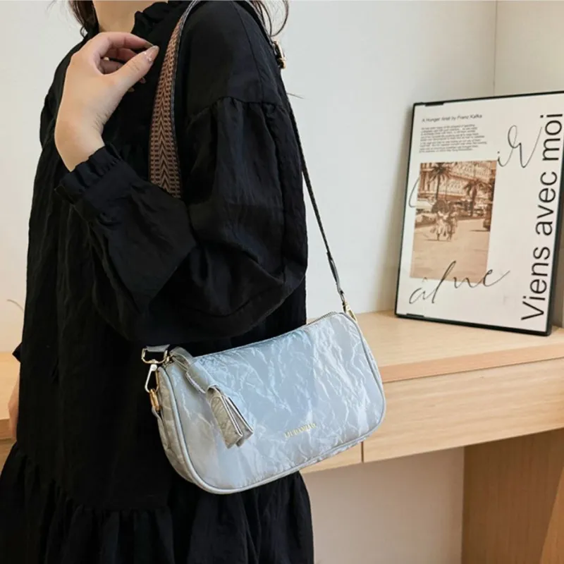 OKEKE Pu Crossbody Bag Regular Unisex White/Black/Pink/Gray/Blue/Green-11