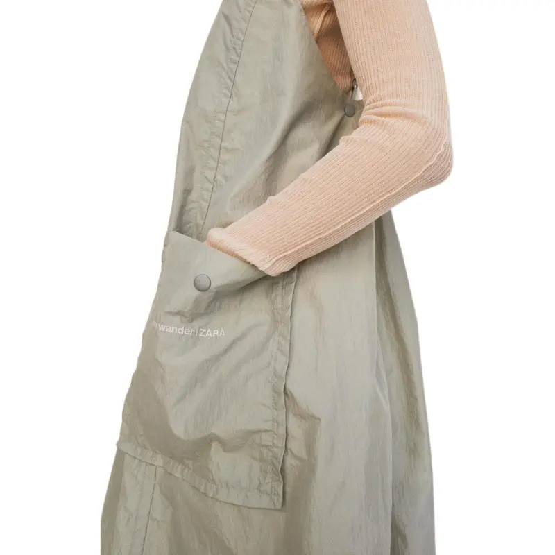 ZARA x And Wander SS25 Slip Dress Women's Light Green-5