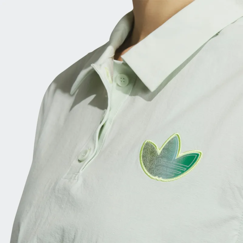 Adidas Originals Short Sleeved Dresses Women's Linen Green-4