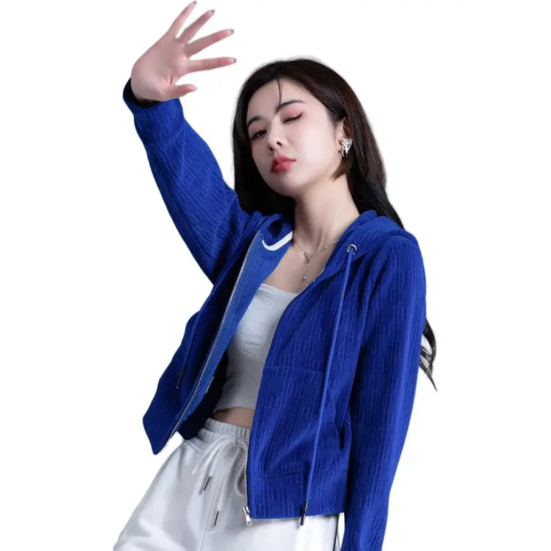 You Cow Me Pants Cropped Coats Women's Klein Blue-5