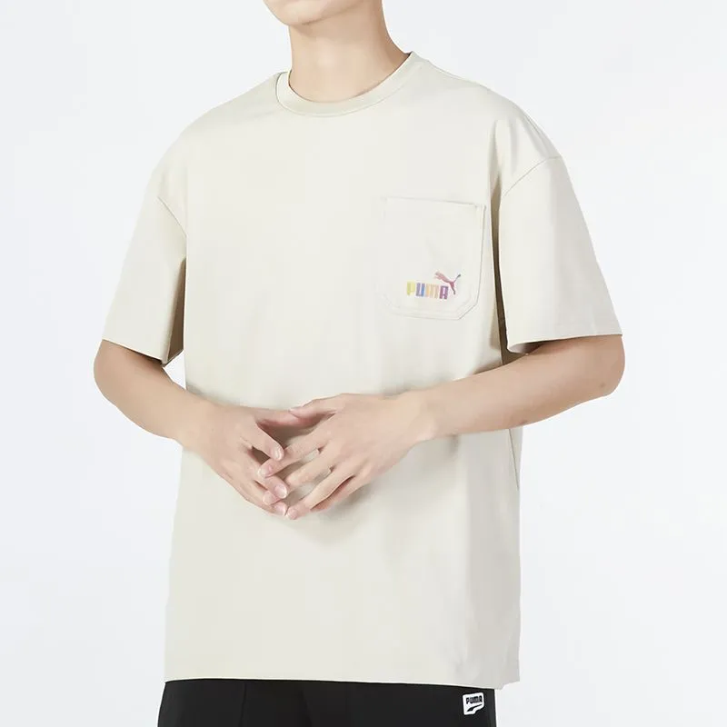 PUMA T Shirts Unisex Ecru-2