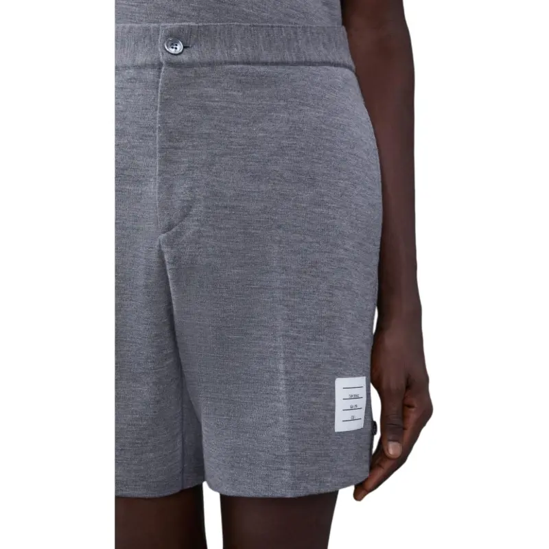 THOM BROWNE Logo patch Knee length Shorts-3