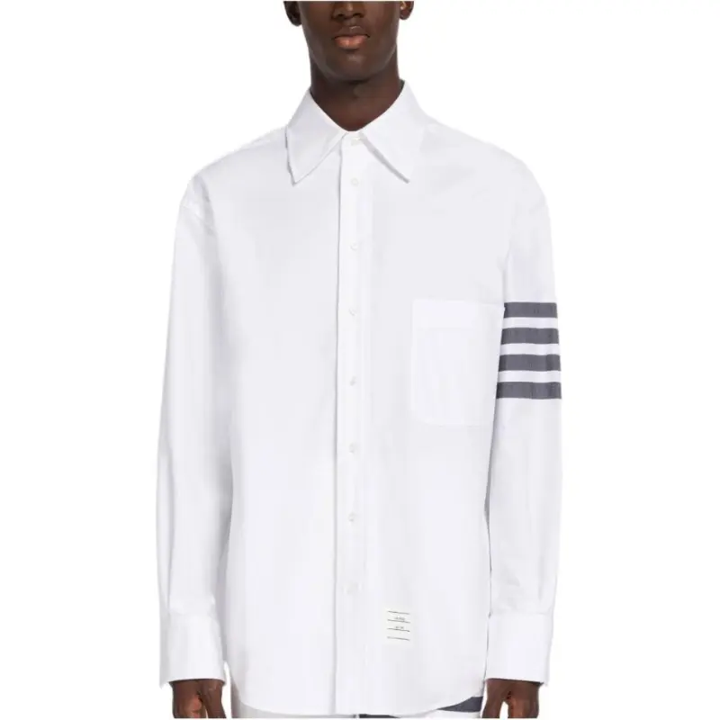 THOM BROWNE 4 Bar Stripe Shirt-4