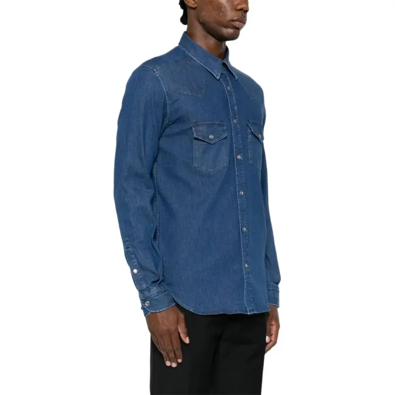 TOM FORD Long Sleeved Denim Shirt-4