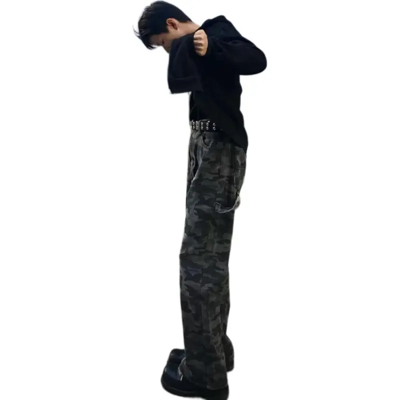 HEIYIXIANSHENG Cargo Pants Unisex Army Green-3