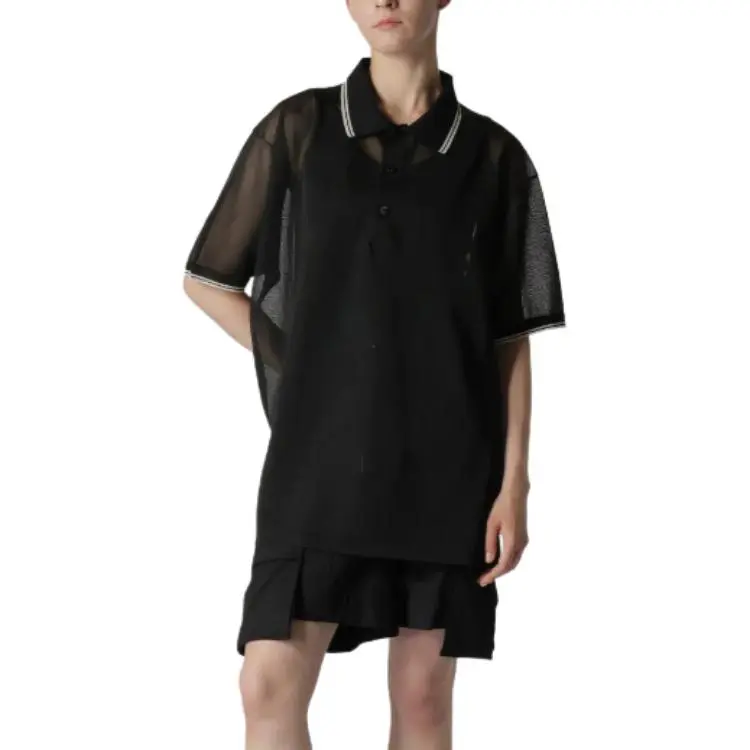 Yohji Yamamoto Polo Shirt Women's Black-3