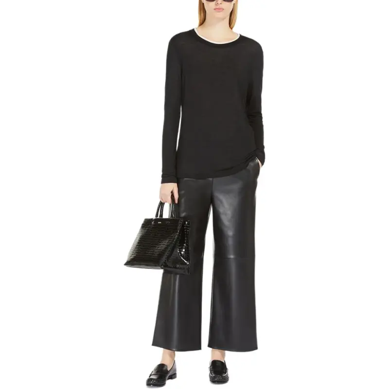 'S MAX MARA Luciana Straight Leg Cropped Trousers-2