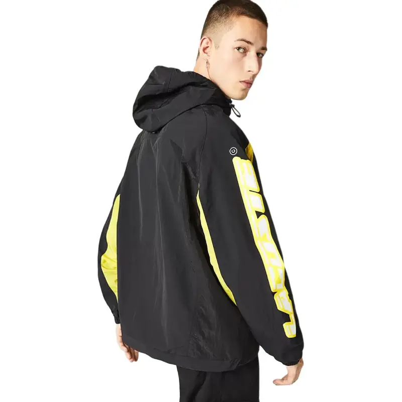 LACOSTE Jacket Men's Yellow Black-4