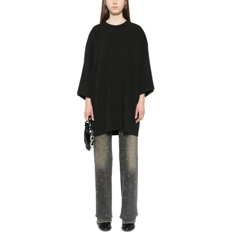 Balenciaga Distressed T Shirt 'Faded Black/White'-2
