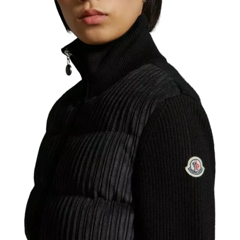 Moncler Padded Corduroy Series Down Jackets Women's Black-4