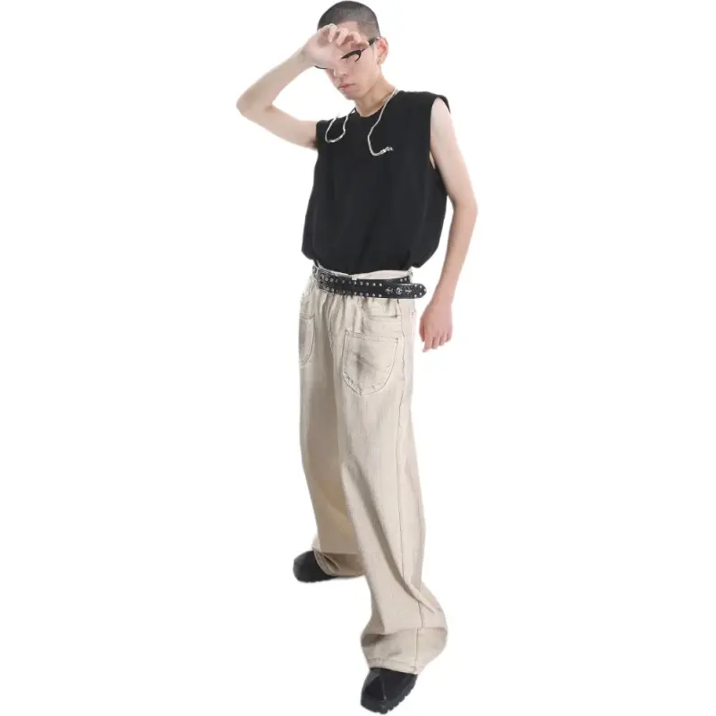Voguo Relay Jeans Unisex Dusty White-3