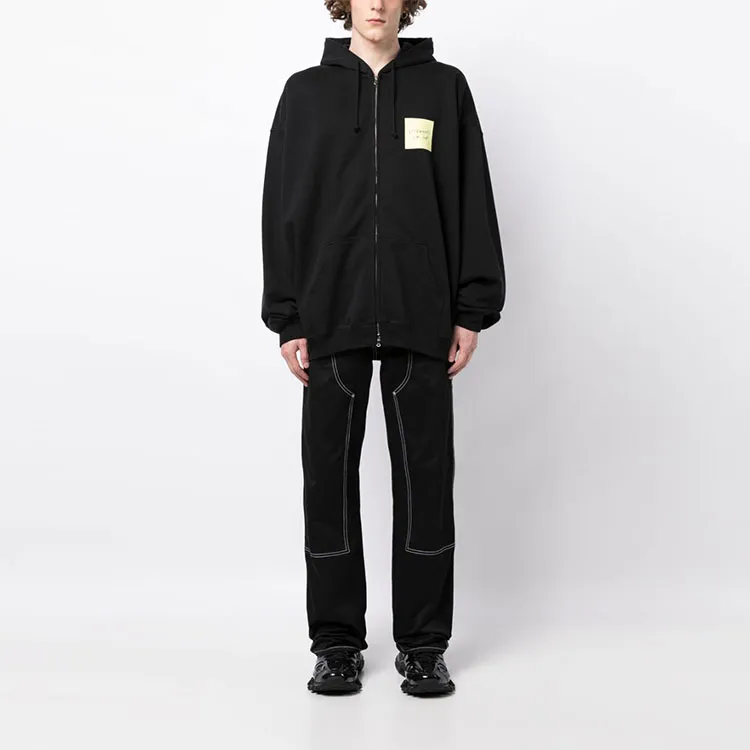 Vetements Sticker Logo Zip Up Hoodie-1