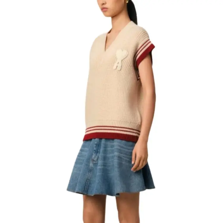 AMIPARIS Paris Ami De Coeur V Neck Knitted Vest-5