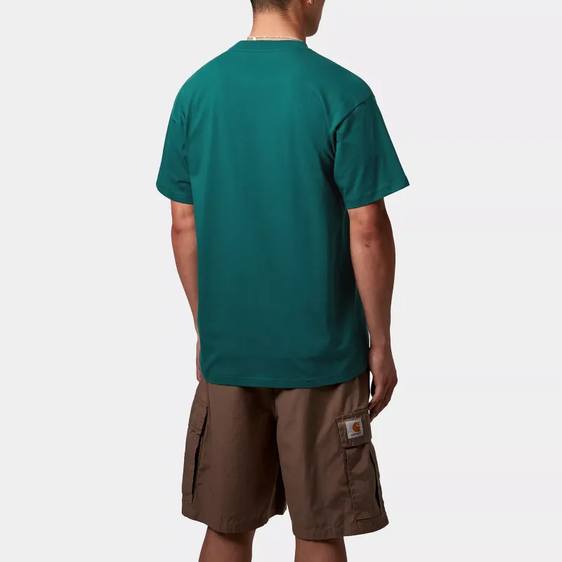 Carhartt WIP T Shirts Men Lake Green-3