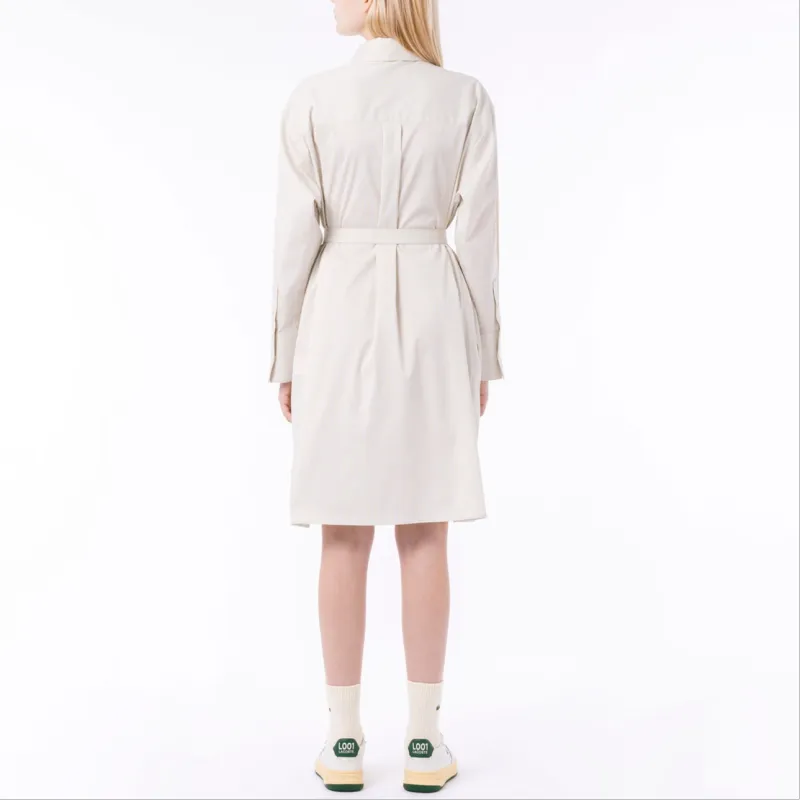 LACOSTE Long Sleeved Dress Women's Gray-2
