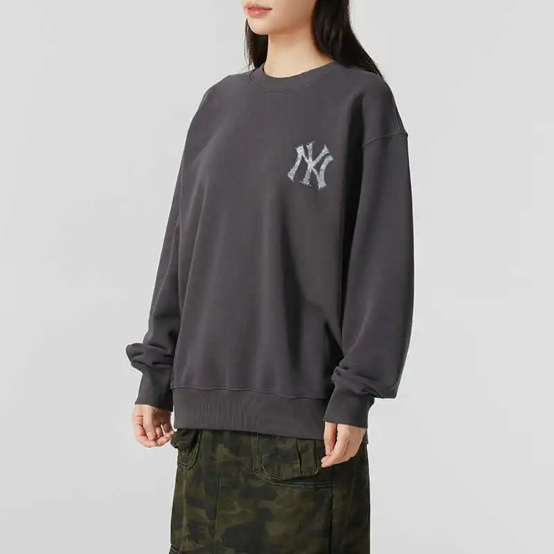 MLB New York Yankees Sweatshirt Unisex Charcoal Gray-2
