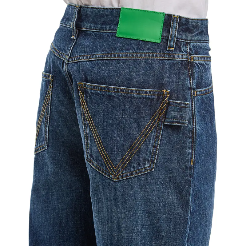 Bottega Veneta Logo Patch Straight Leg Jeans-13