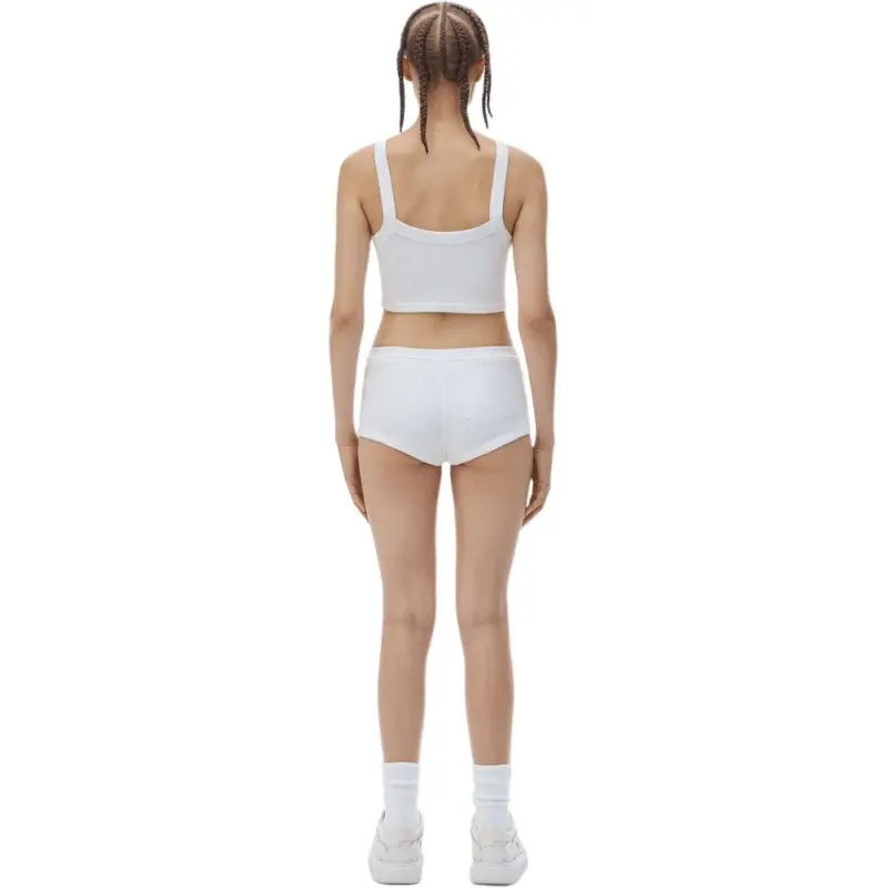 Alexander Wang Bodywear Series Casual Shorts Women's White-4
