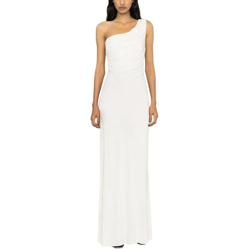 ALBERTA FERRETTI Ruched One-Shoulder Dress-2